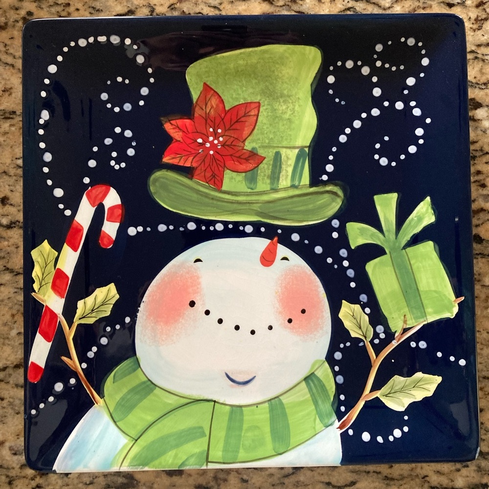 Snowman platter